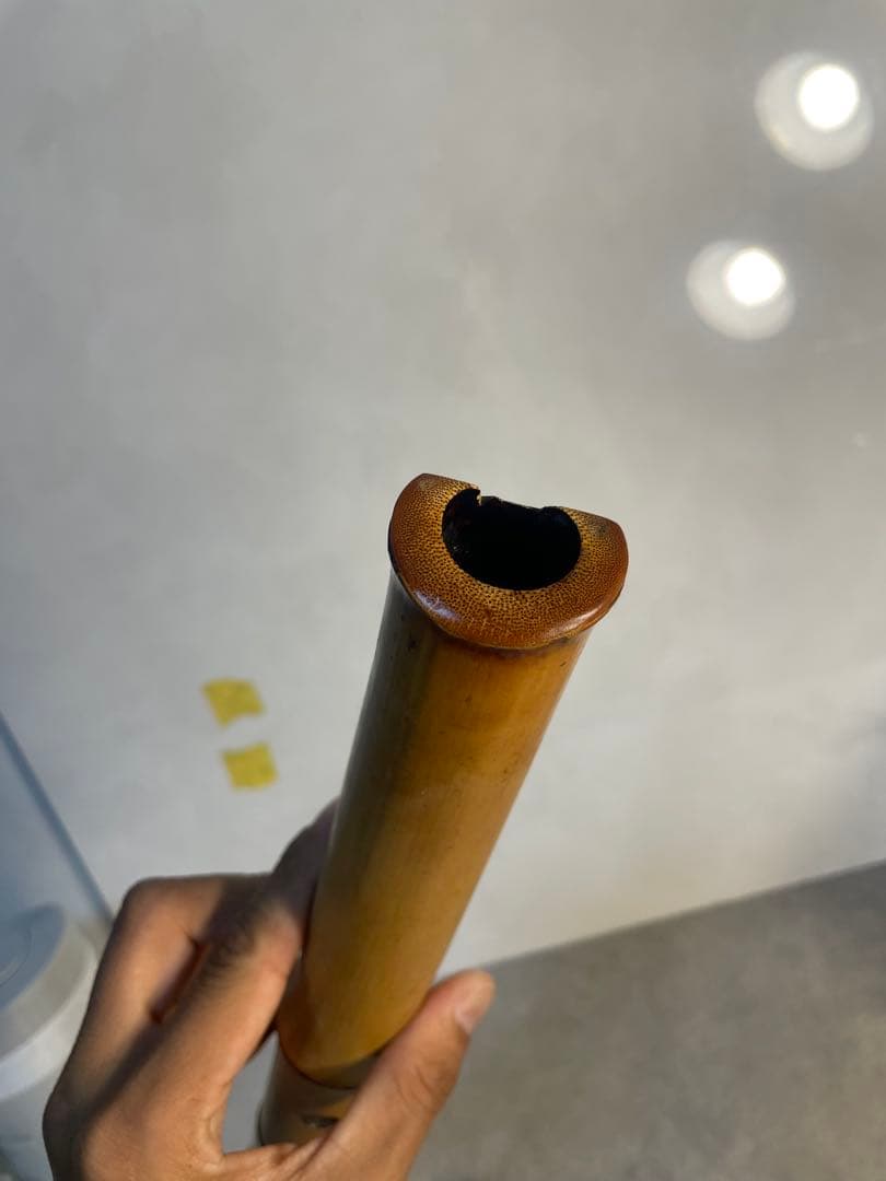 尺八 琴古流 竹治 在銘 1尺8寸管 銀巻 中継ぎ 緩みなし 音出し確認済み