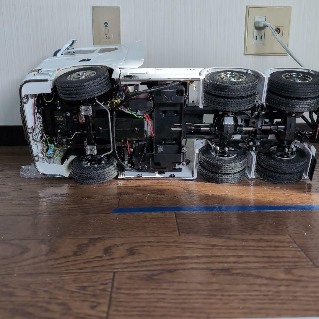 タミヤ1/14スカニア770S6x4のダブルストレーラーです