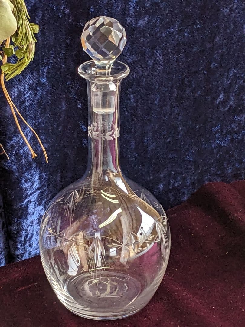 イギリス アンティーク 1920年代 ガラスデカンター アンティークガラス