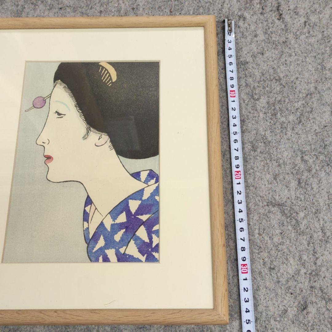 (最終値下)竹久夢二『浴衣の女』　額入版画