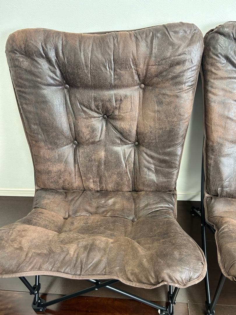 【極美品】ニトリ　バタフライチェア　 ヴィンテージ加工 折りたたみ椅子　2セット