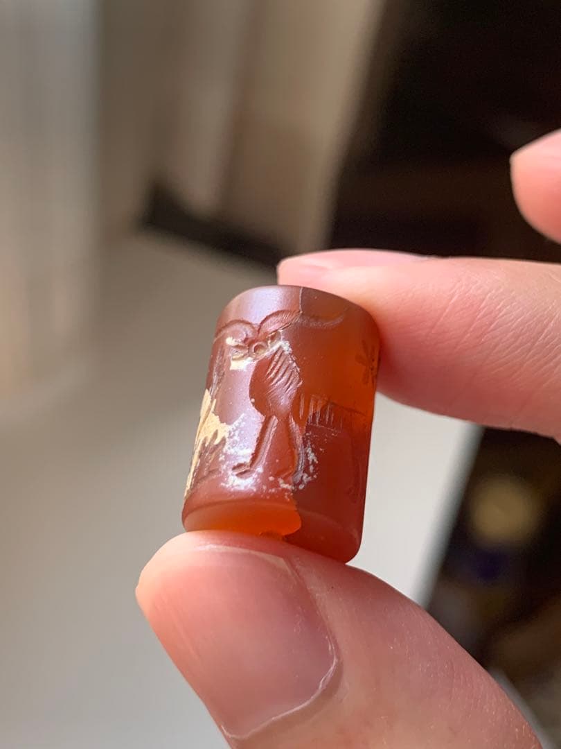 古代メソポタミア　円筒印章　紀元前　出土　ガンダーラ　エジプト　根付　とんぼ玉