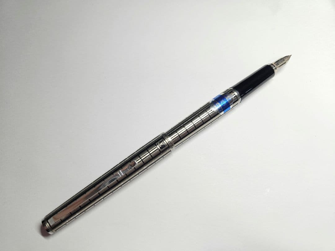 セーラー万年筆 Riviere リヴィエール 14K WG 食刻 格子柄 廃盤