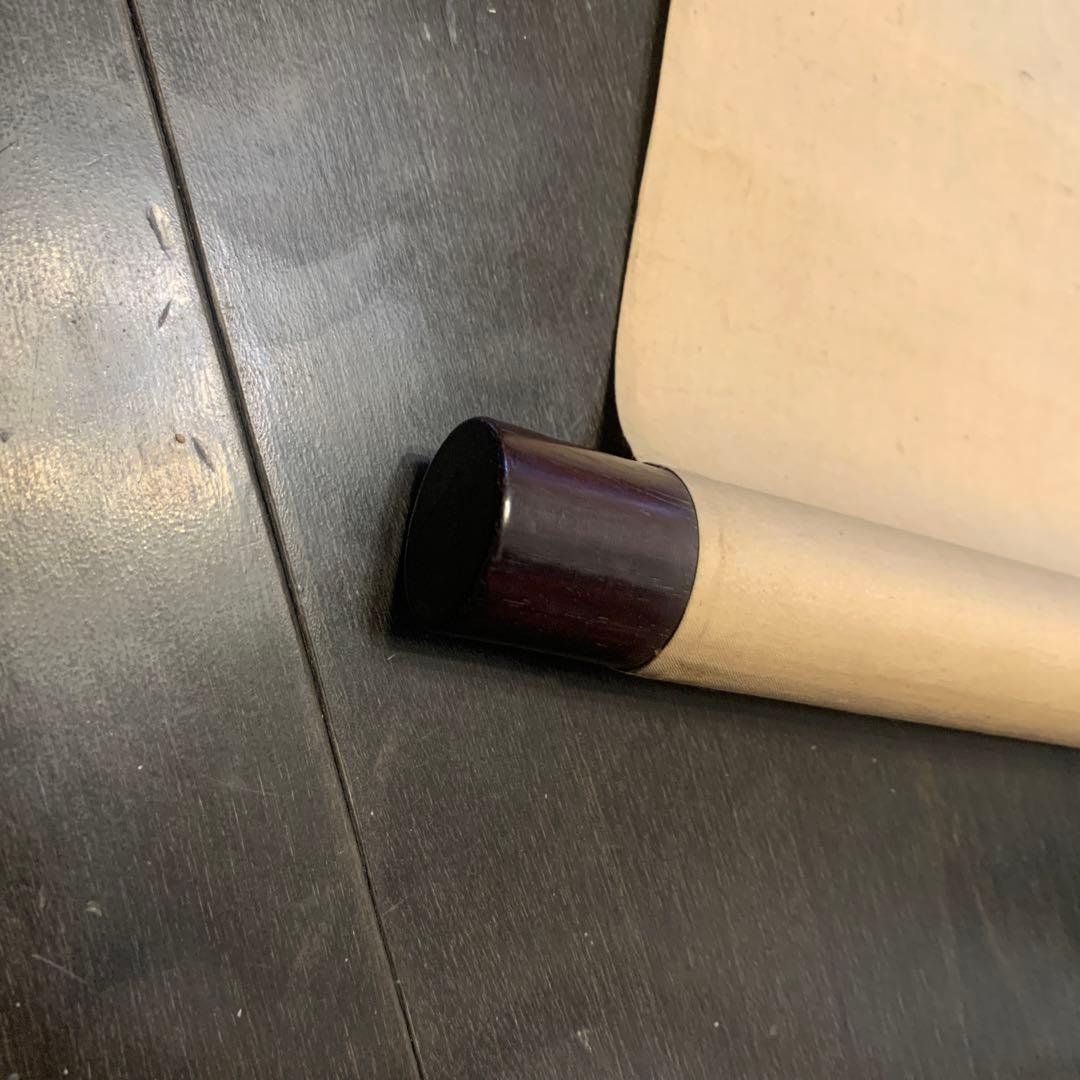 明治時代　日本画　木村関泉（きむら かんせん）　山水　掛軸　紅葉　秋