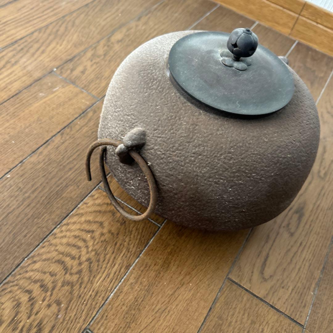 分福茶釜　鋳鉄製 黒色 茶釜
