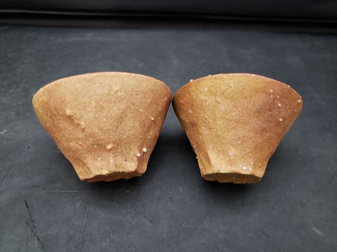 信楽焼　煎茶器　神崎紫峰　手捻り　急須　湯呑み5客　湯冷まし　煎茶道具　作家物