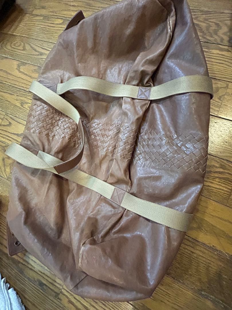 ボッテガヴェネタ イントレチャート レザー ボストンバッグ