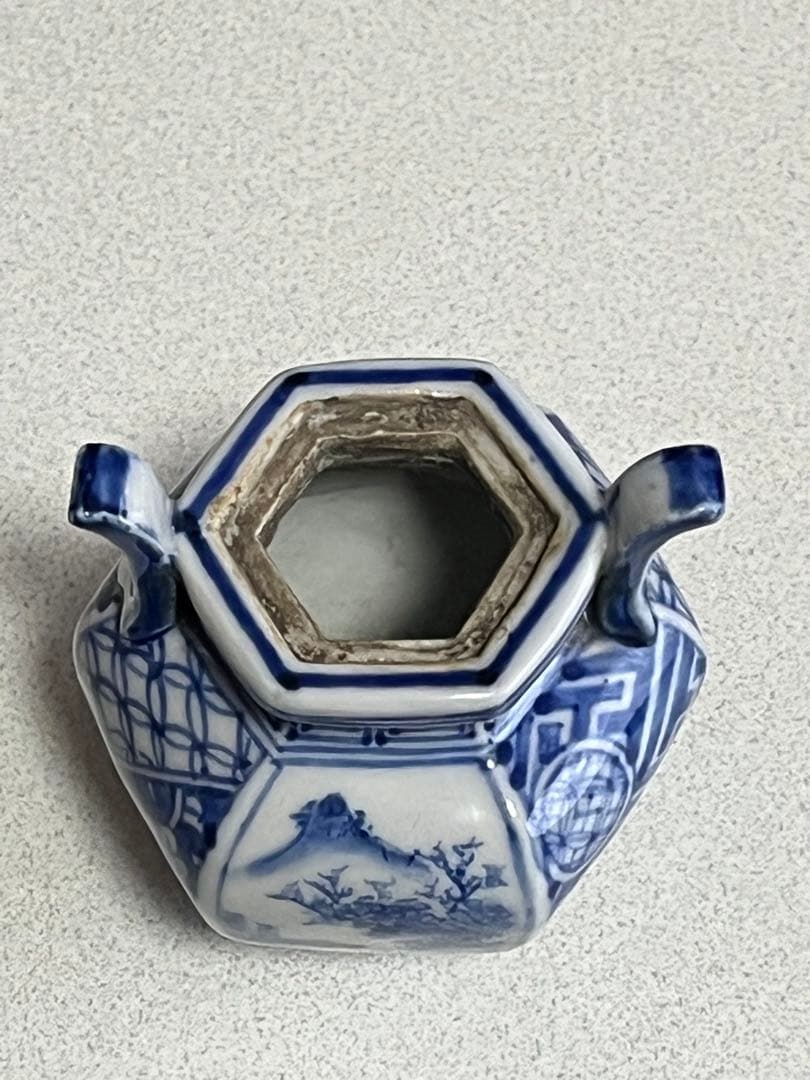 香炉　染付