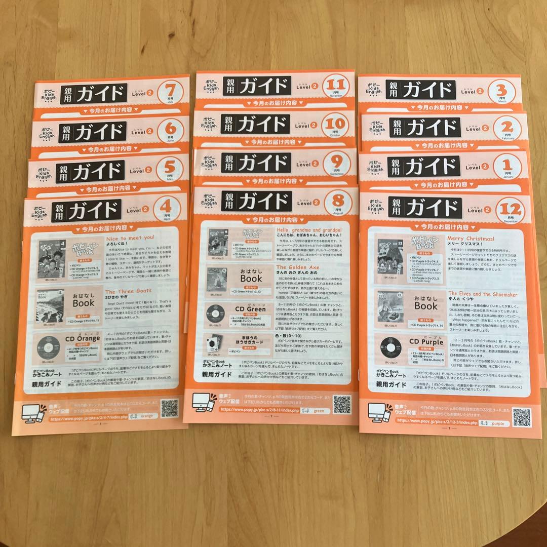 ポピーキッズイングリッシュ レベル1〜3 全セット