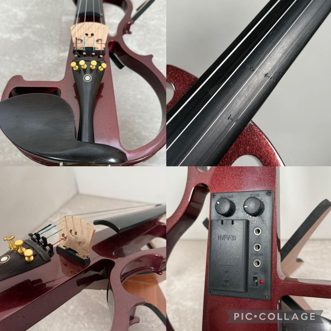 サイレントバイオリン HVPV-30 弓 2本　ケース 付属品付き