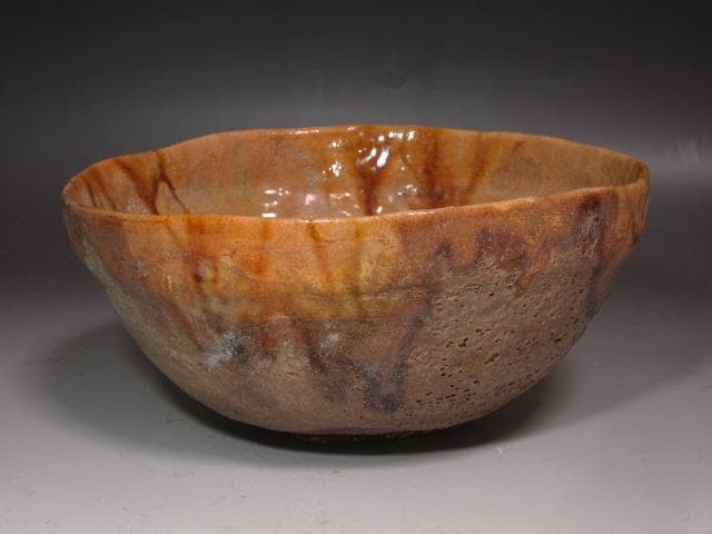 【セール】☆7代大樋長左衛門　菓子器　9代極め　鵬雲斎の花押☆y403