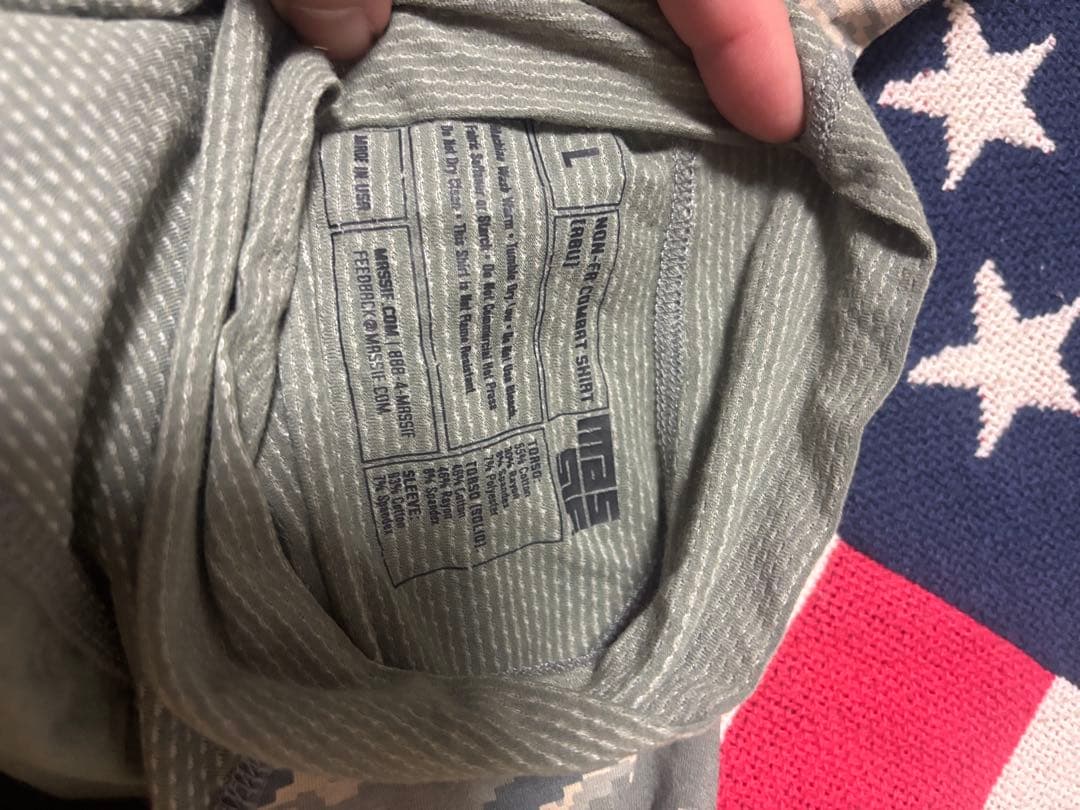 米軍実物 MASSIF コンバットシャツ ABU Lサイズ 新品タグ付き B28