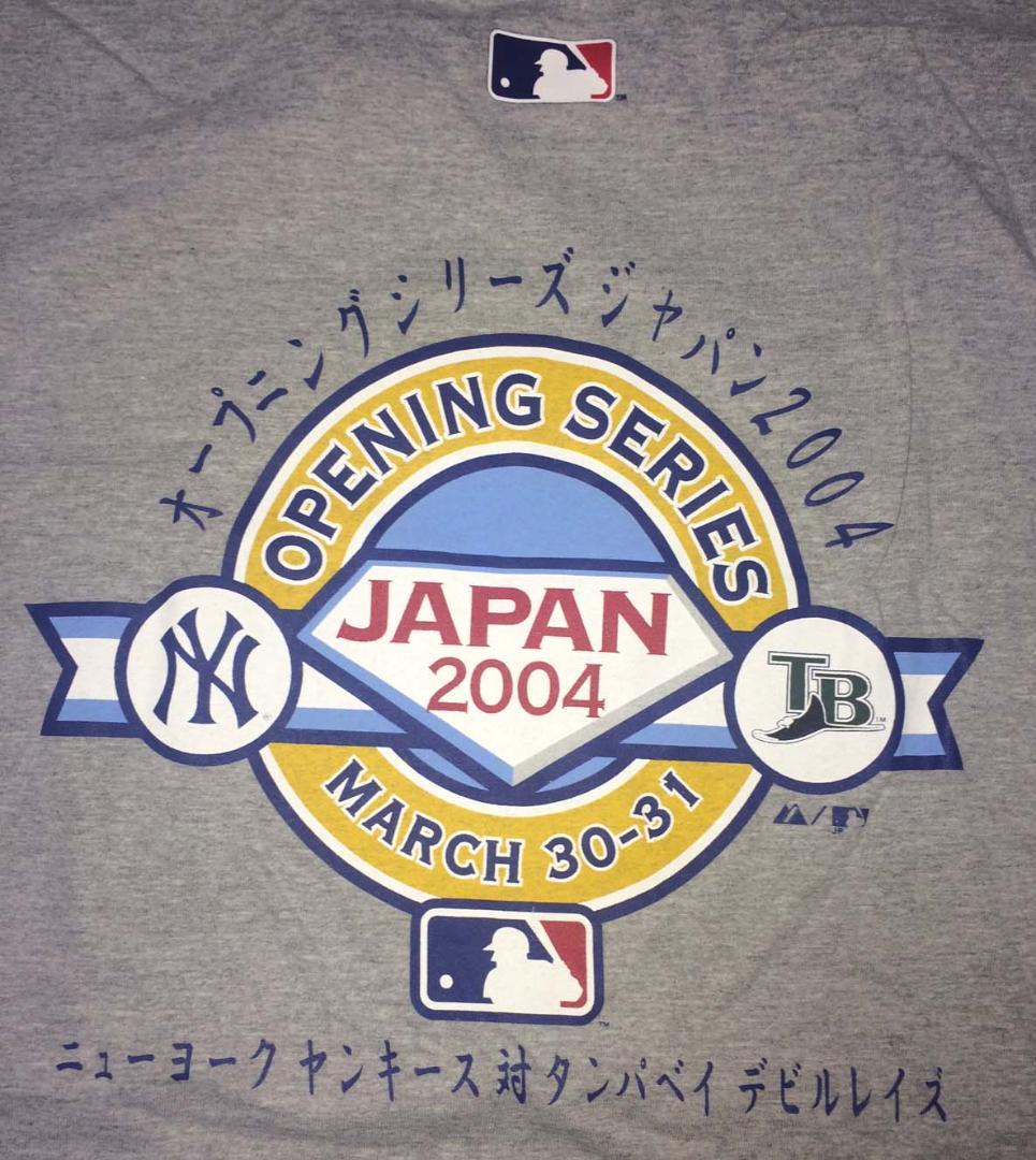松井秀喜氏・直筆サイン入り！2004年東京ドームMLB開幕シリーズ特製Tシャツ！