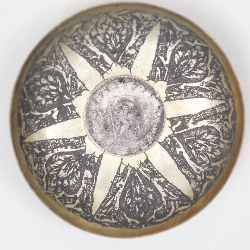 イラン 5リアル銀貨ボウル｜小物入れ トレイ