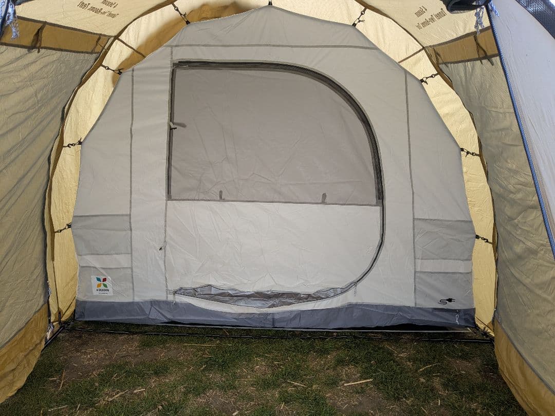 テントファクトリー　フォーシーズントンネル2ルームテント　ベージュ