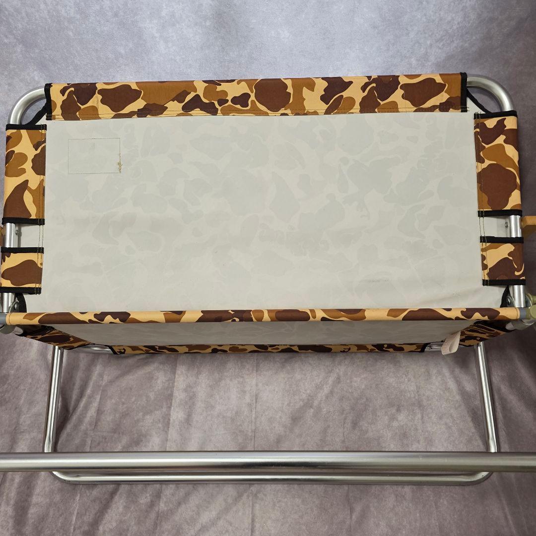 【美品】キャプテンスタッグ キャンプアウト アルミベンチ カモフラージュ柄