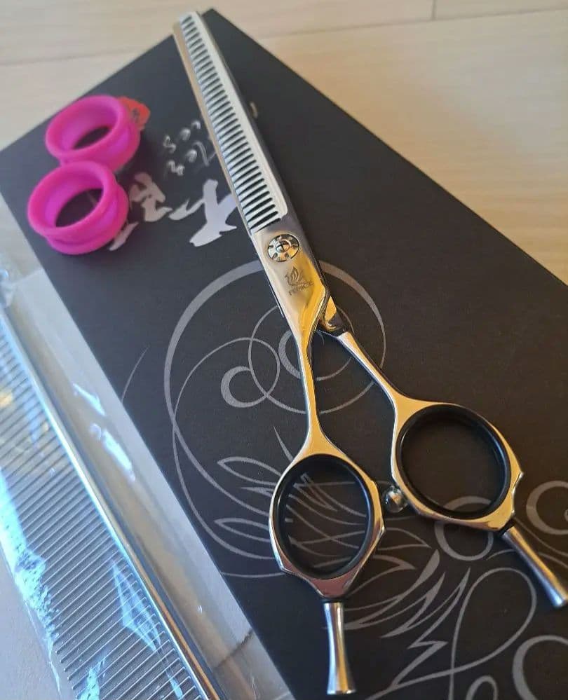 新品★フェニーチェ左利き用 カーブセニングシザー★50%★7in