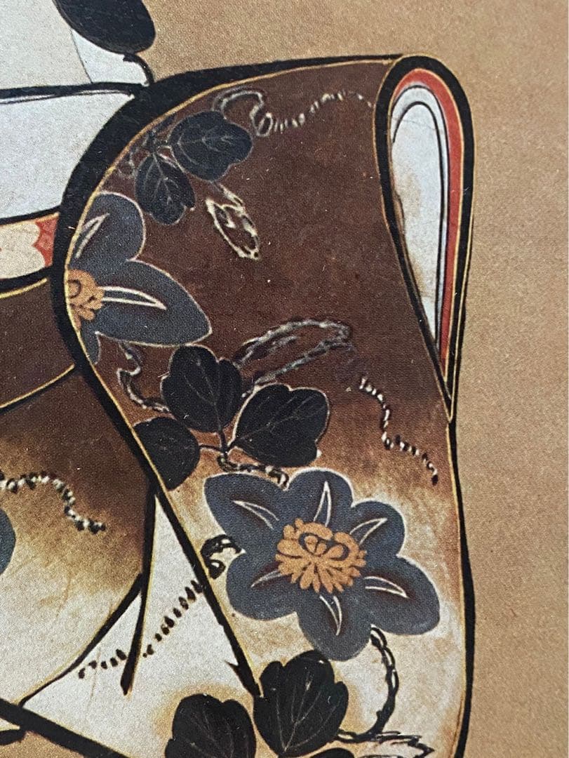 風前美人図 懐月堂安度 江戸期 当時物 希少 インテリア 額縁