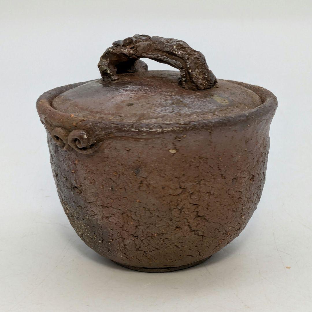 森風来 備前焼 手造り宝瓶 用心箱合布 霊芝摘み 煎茶道具 煎茶器 食器 在銘