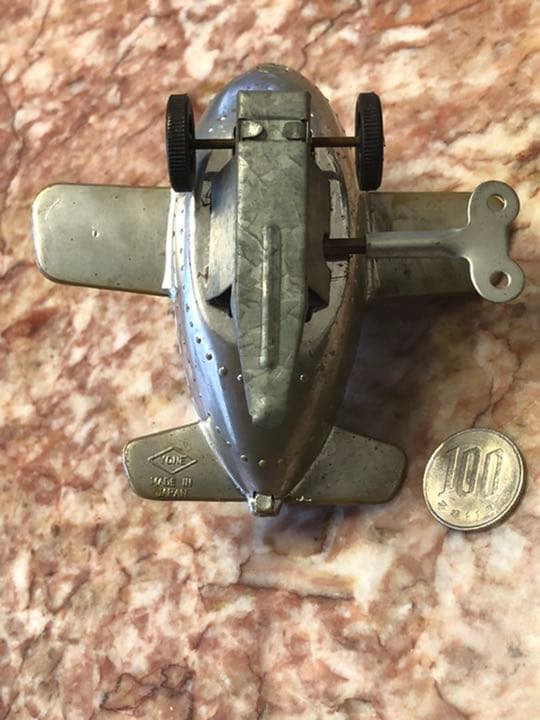 鑑定団　米澤ビンテージ　ゼンマイ式飛行機　ブリキ/セルロイド　ヨネザワ製　日本製