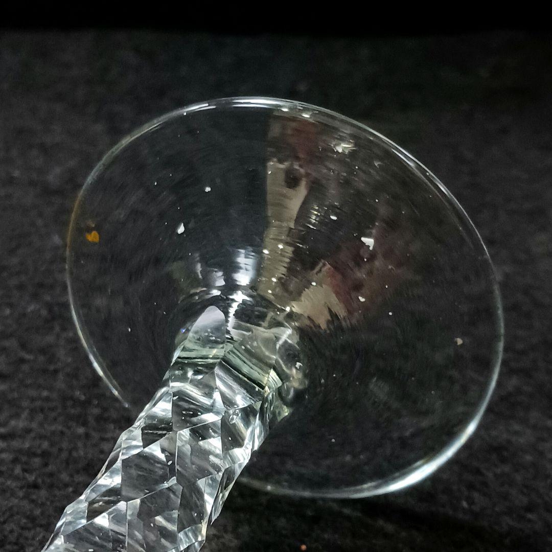 Y2590-6 オールドバカラ 金彩装飾 ステムグラス 高さ14㎝ 豪華金彩