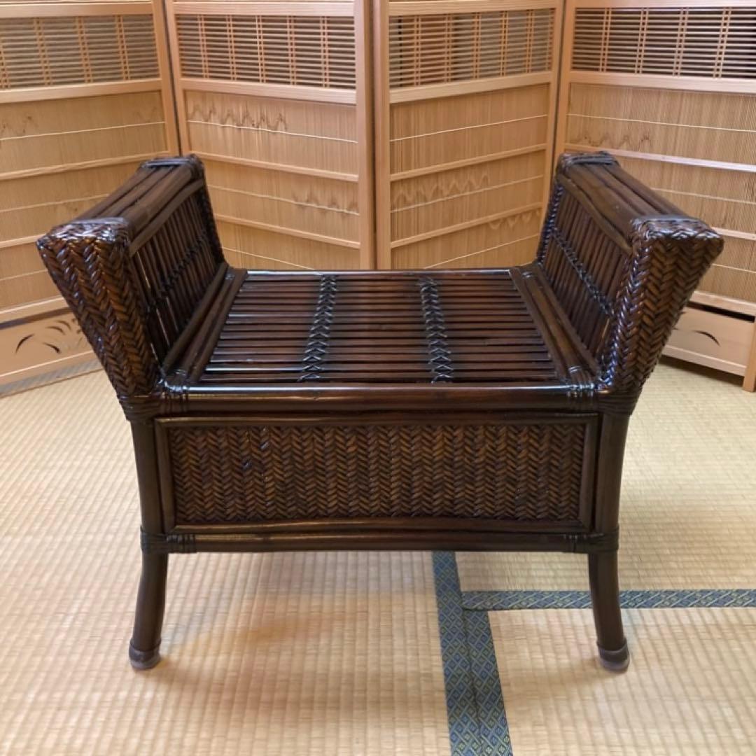 竹製 スツール チェア 椅子 ベンチ 置物台 飾り棚 和風 家具 モダン レトロ