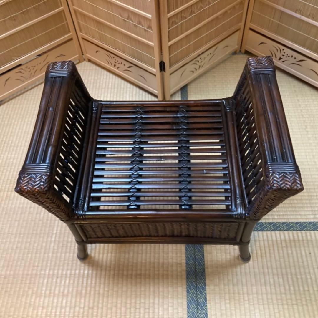 竹製 スツール チェア 椅子 ベンチ 置物台 飾り棚 和風 家具 モダン レトロ