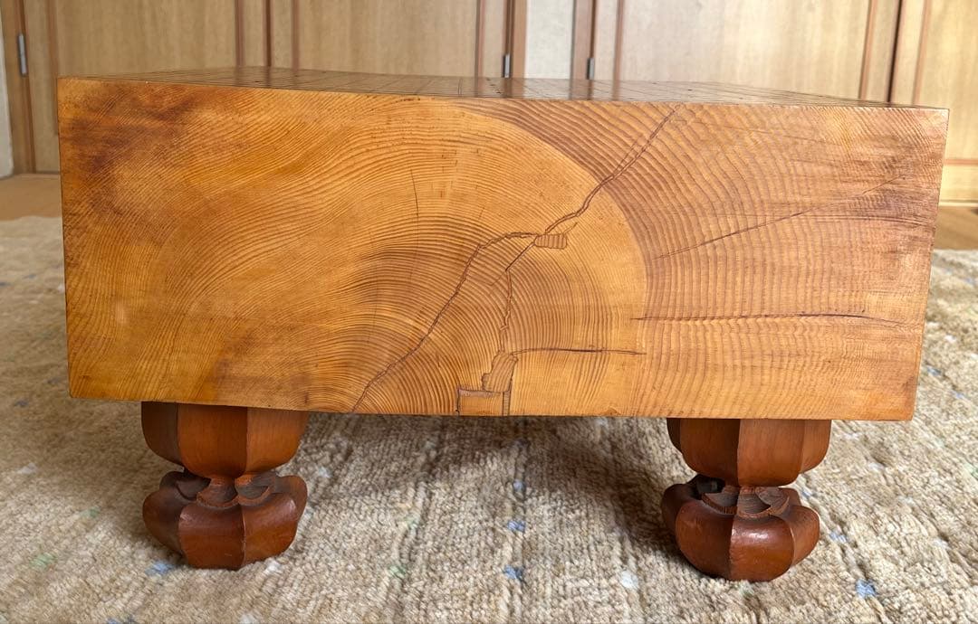 宮崎県産 高級囲碁盤 上質素材 へそ 脚付き