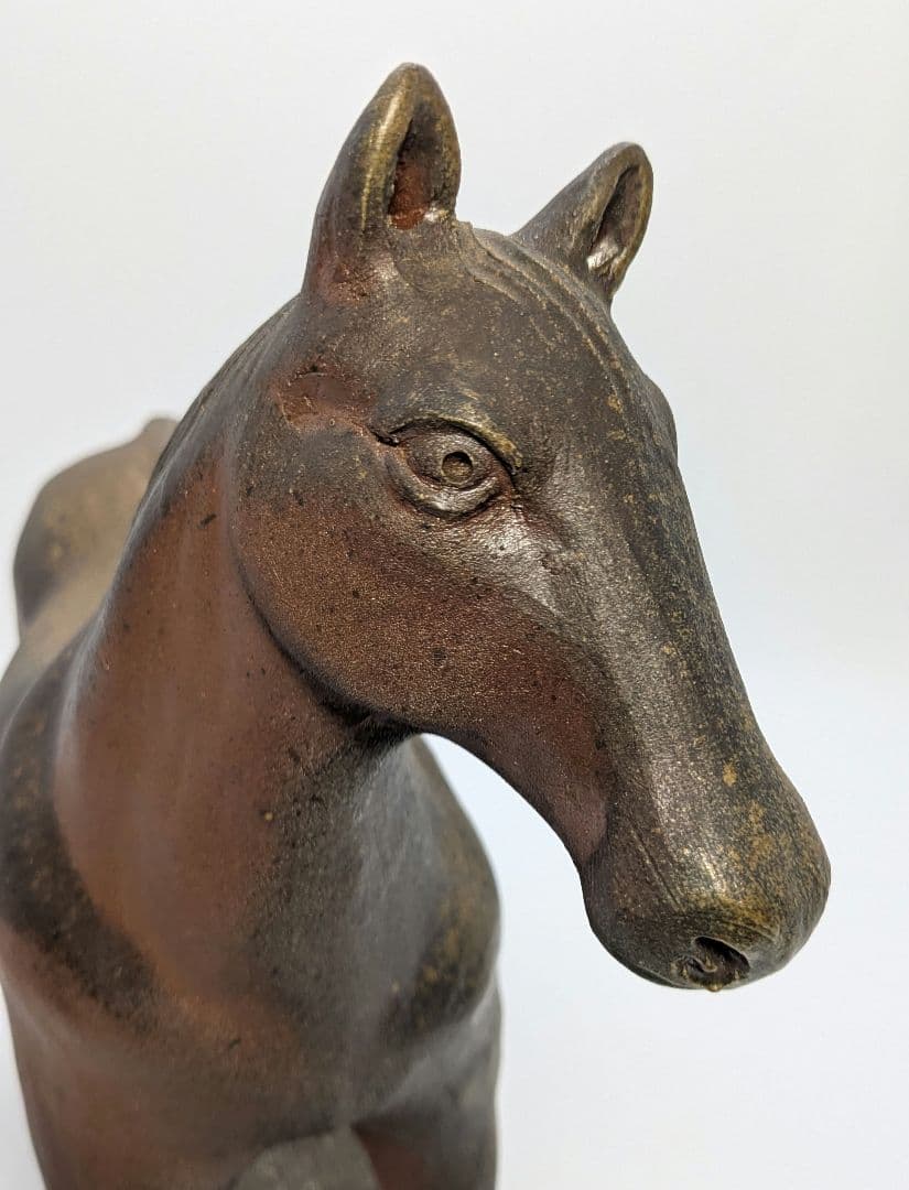 藤巻志邦 備前焼 午置物 馬 ウマ 細工物 縁起物 動物 陶彫 オブジェクト