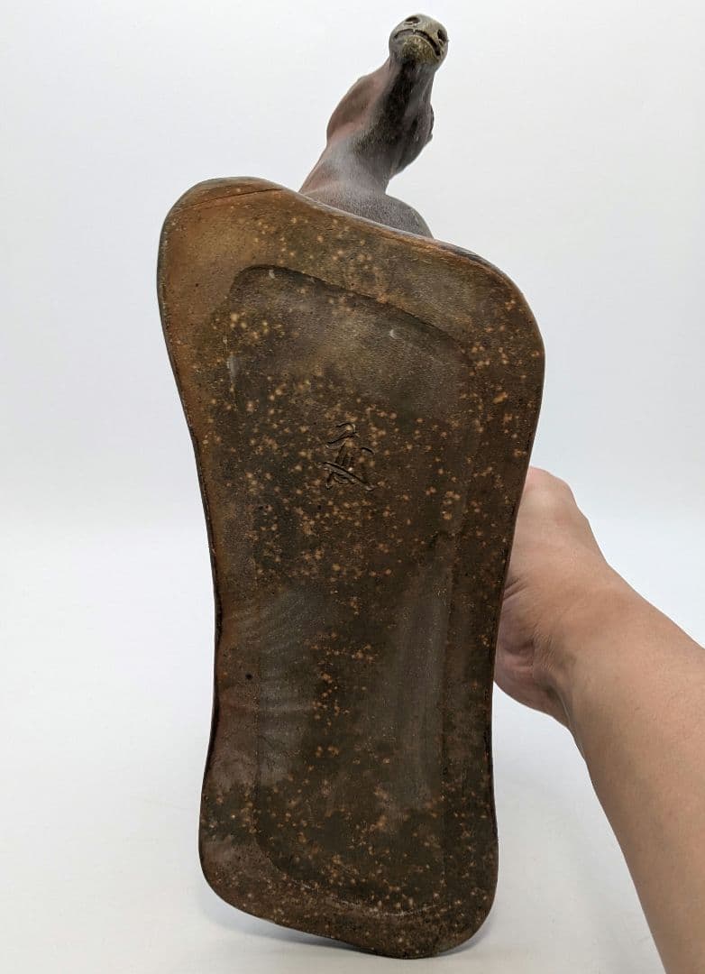 藤巻志邦 備前焼 午置物 馬 ウマ 細工物 縁起物 動物 陶彫 オブジェクト