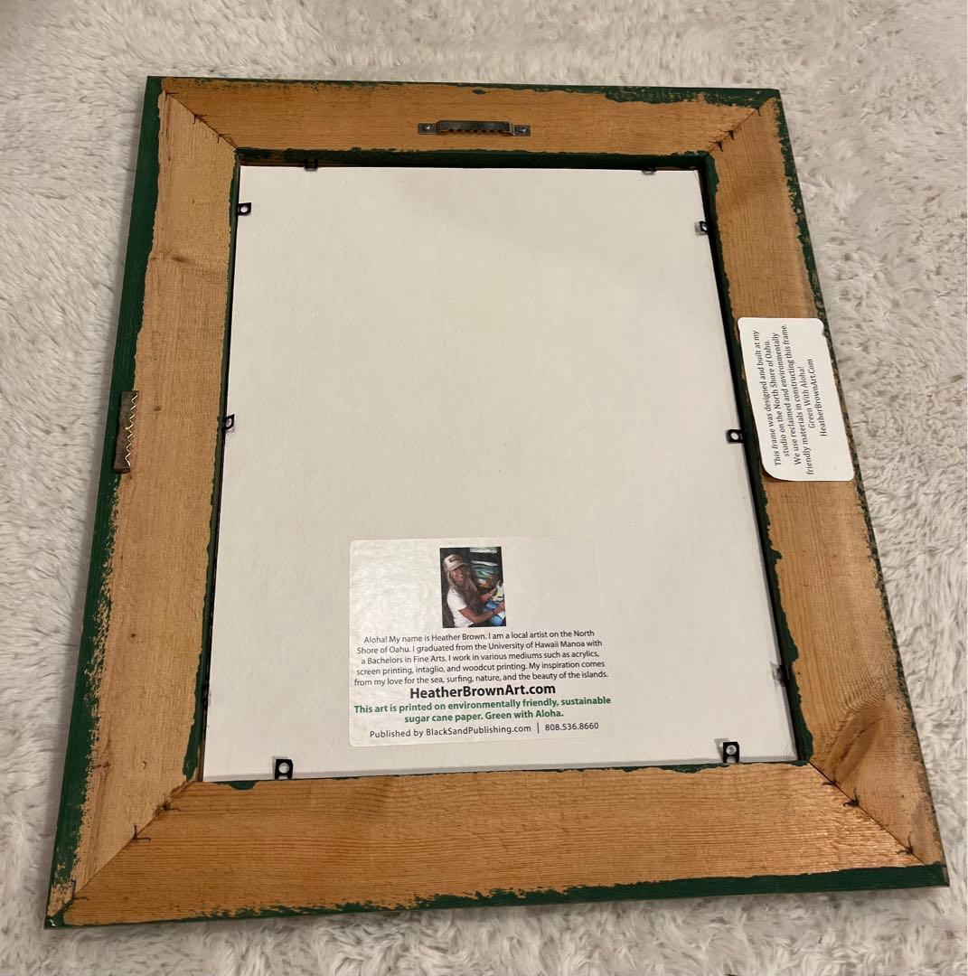 ヘザーブラウン　絵　アート　純正額付き　② Mサイズ