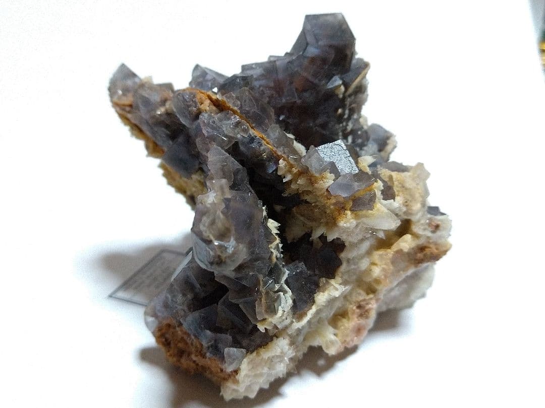 鉱物標本 フローライト 蛍石 カルサイト 方解石 共生標本 蛍光 大型サイズ