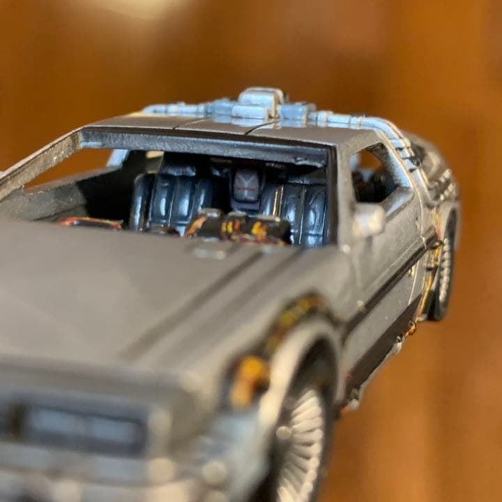 キャラウィール　1/64デロリアンⅠ〜Ⅲ　カスタム品　バックトゥーザフューチャー