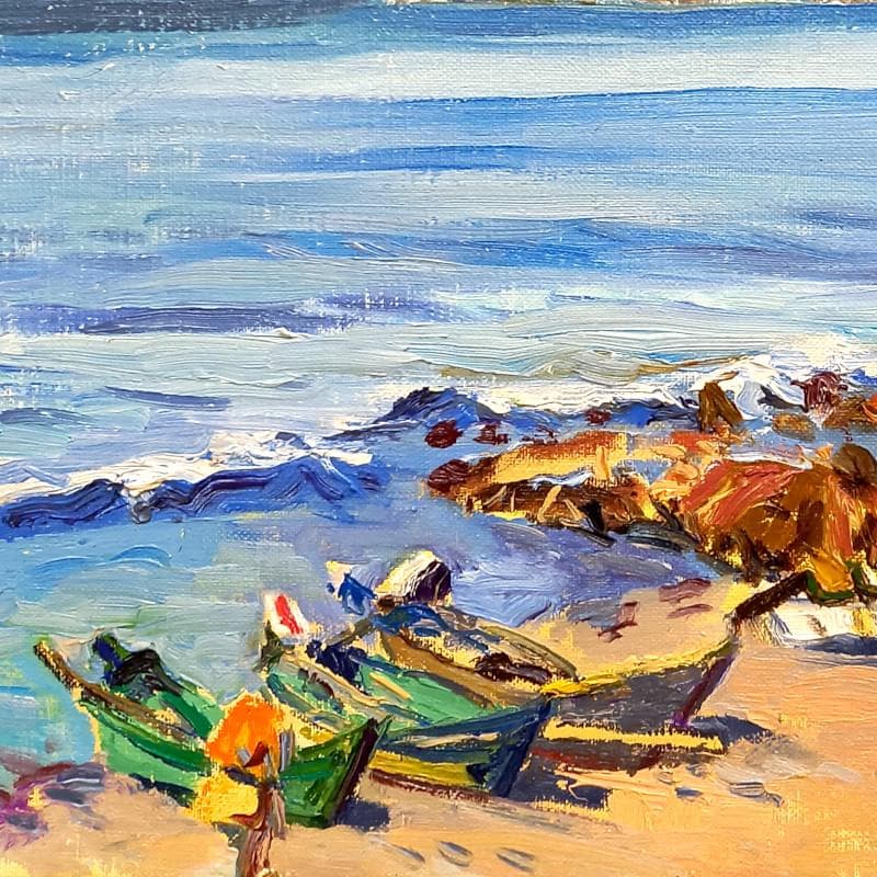 ☆中村善作☆「 忍路湾 　塩谷岬 」油絵　F６号 新品額！