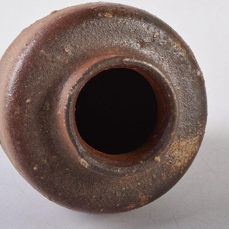 茶道具　備前焼　小西陶古作　茶入　仕覆付　共箱　V　7998