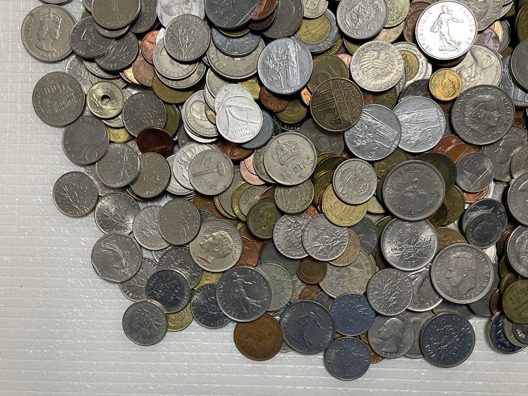 古銭　世界の古銭　外国の硬貨　色々　詳細はわかりません　約3847g K1