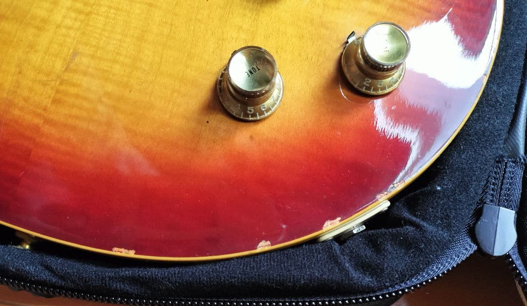 Greco☆’77年製レスポール トラ杢 ほぼオリジナル Tokaiギグバッグ付