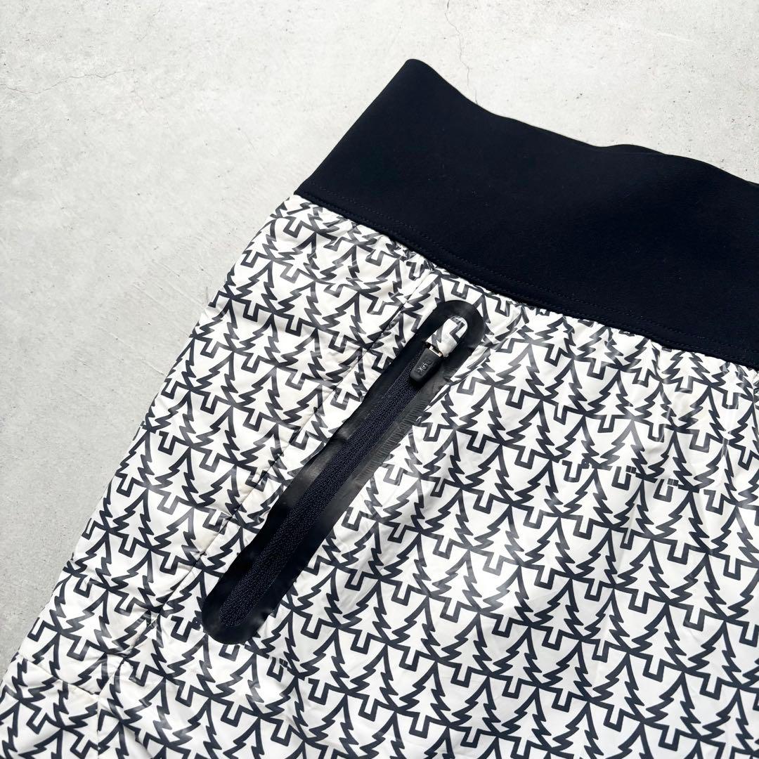 【22年】PGG ピージージー ナイロンタフタ×高通気フリーススカート ツリー柄