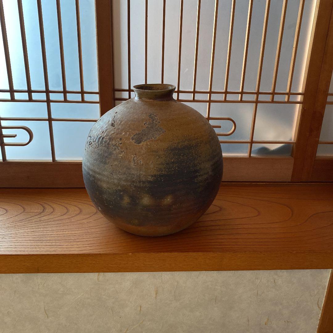 備前焼-大型丸花瓶