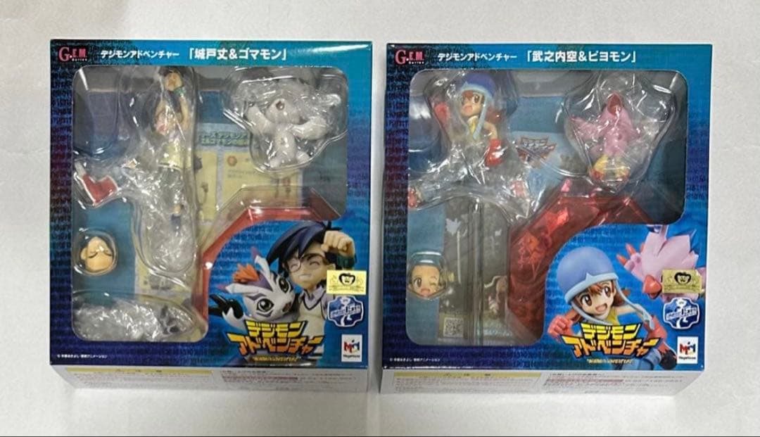 デジモンアドベンチャー フィギュア G.E.M. 丈＆ゴマモン 空＆ピヨモン