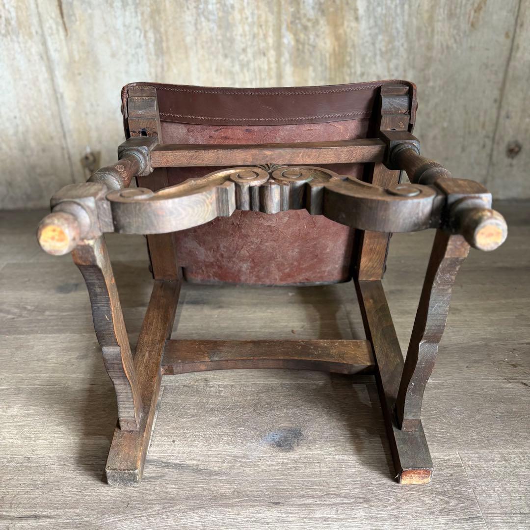 NAVARRO ARGUDO スペイン　ヴィンテージ　レザーシートチェア　①