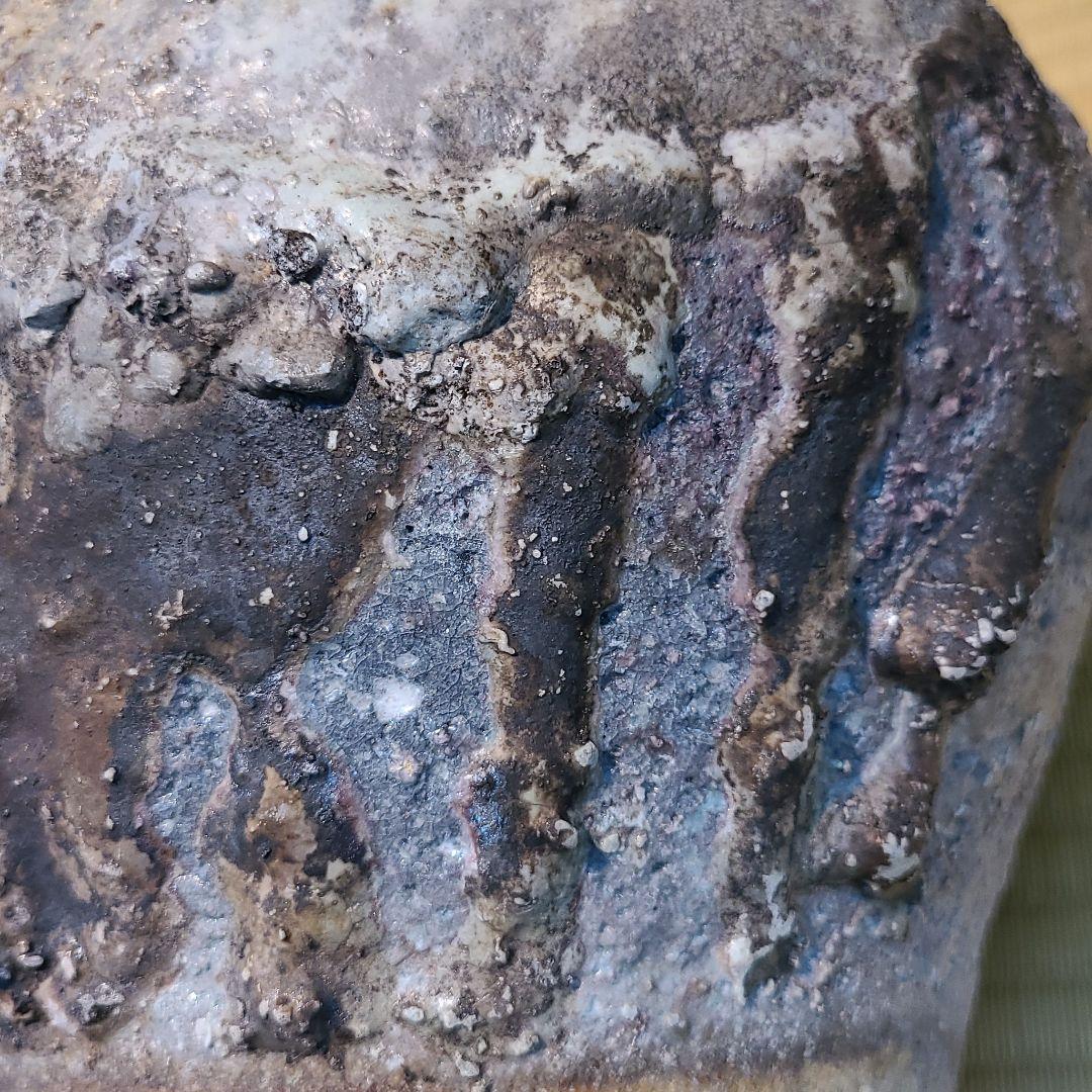 信楽焼 鈴木大弓作 蹲壷 高さ7.5寸（約23cm） 共箱 本物保証