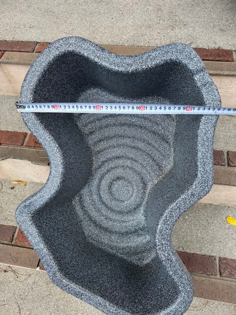 ひょうたん池 みかげ調 プラ池 中古 グレー