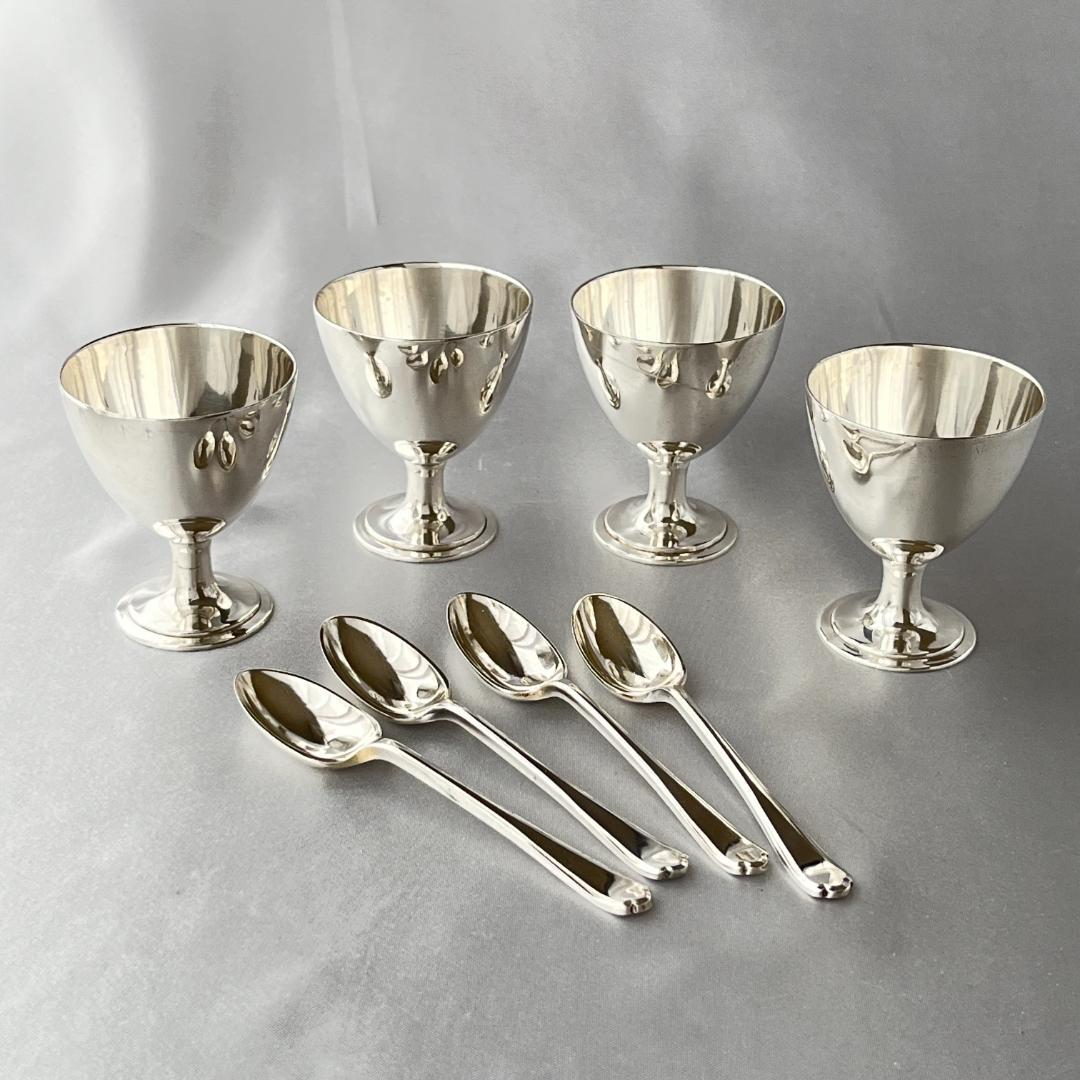 【Walker & Hall】 アールデコ エッグセット エッグカップ