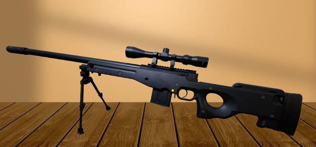 99 AW 5103 スナイパーライフル ブラック バイポッド付き