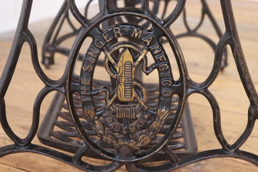 シンガー ヴィンテージ デスク テーブル レトロ ミシン脚 アイアン 机 作業台