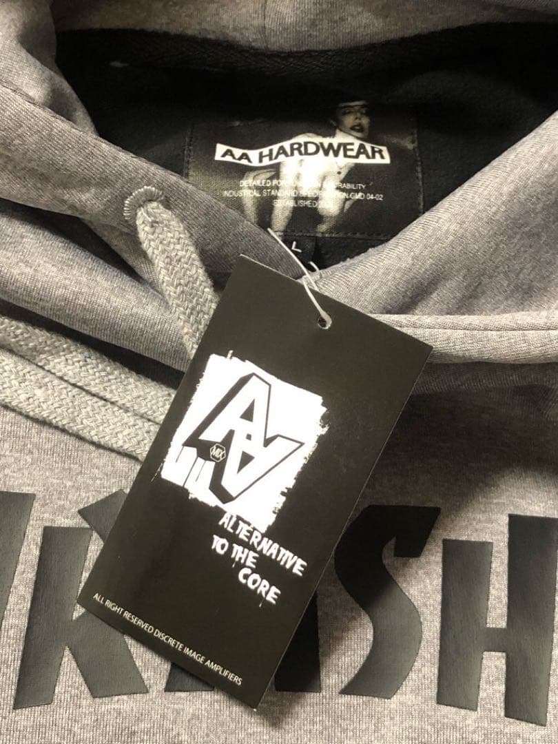 L】高性能 撥水パーカー THRASHER グレー フーディ