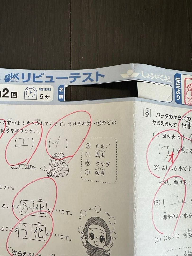 奨学社　小3 理科　1年分　しょうがく社　リビューテスト　実力テスト