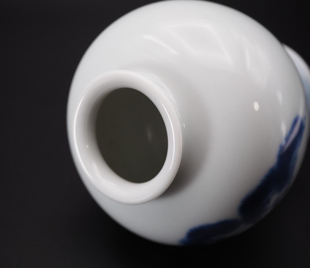 真葛香山 宮川香山 青華老松図 花瓶