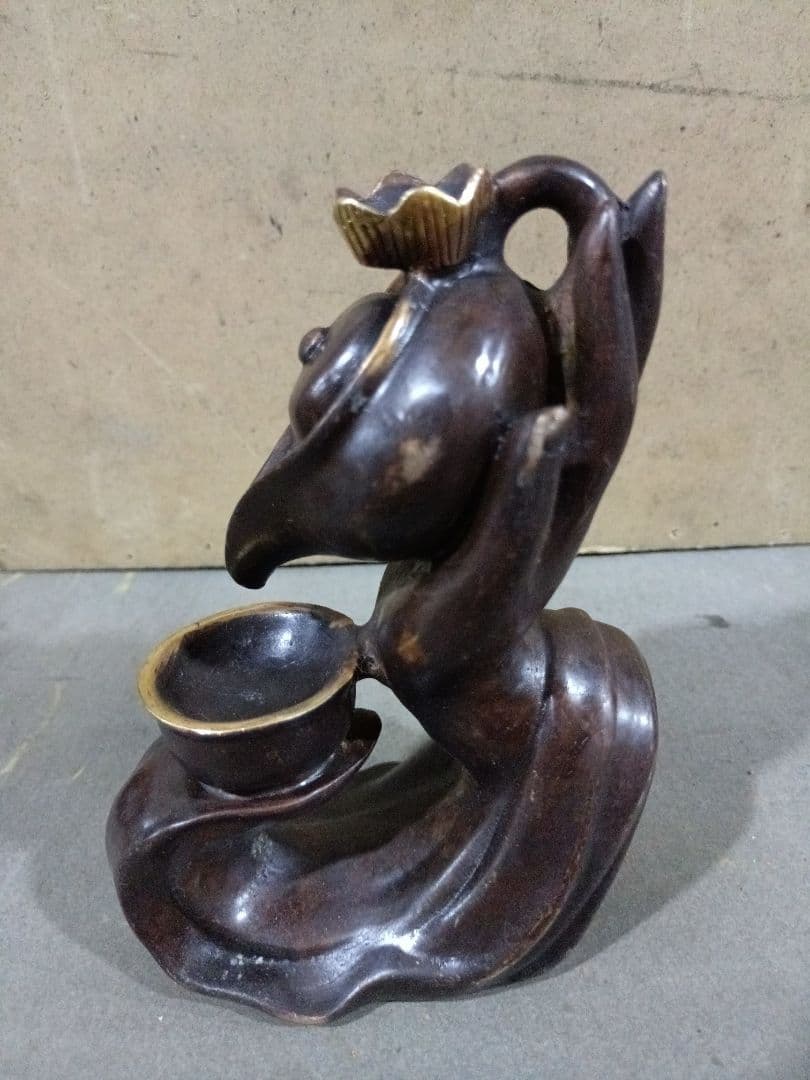 銅器 仏手倒流香 茶台 机 事務室 薫香炉 装飾品 工芸品 置物